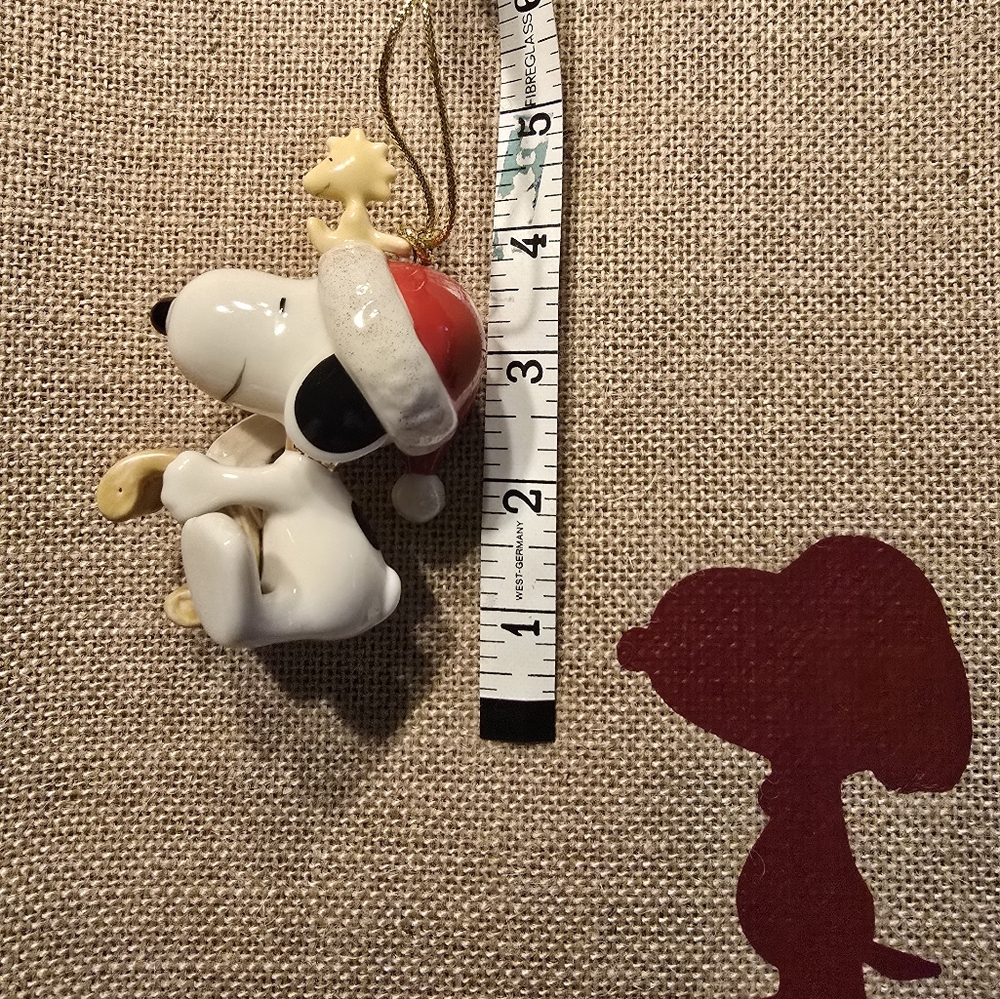 Lenox Peanuts Snoopy Ornament in Red